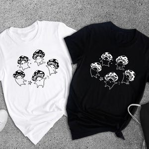 Dancing Mushrooms T-Shirt: Kawaii Mushroom Lover Gift image 2