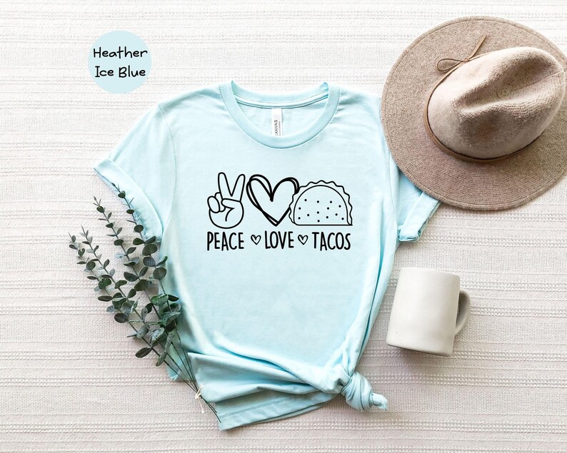 Peace Love Tacos Shirt: Cinco De Mayo Foodie Tee afbeelding 5