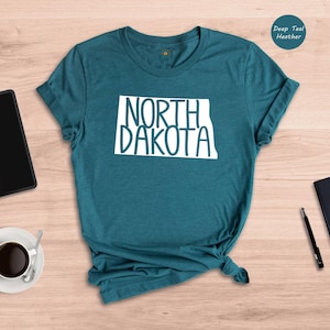 North Dakota Map Shirt: ND State Pride Travel Gift