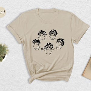 Dancing Mushrooms T-Shirt: Kawaii Mushroom Lover Gift image 1