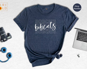 Chemise de mascotte d'équipe, chemise de mascotte de Bobcats, chemise d'esprit d'équipe de Bobcats, chemise de fan de Bobcats, chemise d'école de Bobcats, esprit d'école de Bobcats