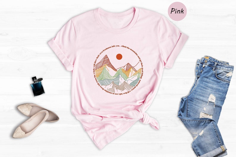 Mountains Outdoor Shirt, Hiking Shirt, Adventure T-Shirt, Vacation Shirt, Wanderlust Explore More Tee, Travel Shirt, Forest Shirt image 5