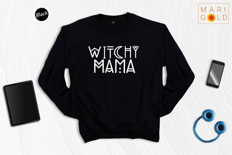 Witchy Mama Shirt: Halloween Witch T-Shirt Bild 8