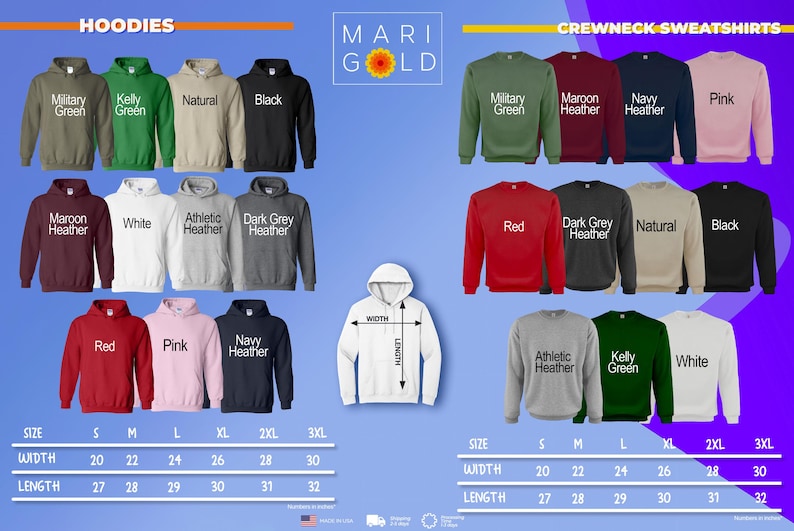 The image is a collage of various long sleeve shirts and crew neck sweatshirts, showcasing different colors and styles. The image includes a variety of sizes and widths, as well as different lengths and hooded designs. The image does not contain any text that can be described in fewer than 500 characters, and it does not include any phrases like 'The image depicts', 'The image displays', 'The image shows', 'In the image', 'The image captures', 'The image features', or similar phrases.