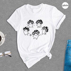 Dancing Mushrooms T-Shirt: Kawaii Mushroom Lover Gift image 8