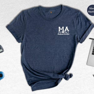 Medical Assistant Pocket Size Shirt, Heartrate Stethoscope Sweatshirt, MA Hoodie
