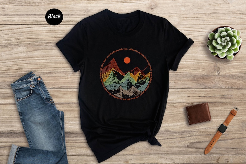 Mountains Outdoor Shirt, Hiking Shirt, Adventure T-Shirt, Vacation Shirt, Wanderlust Explore More Tee, Travel Shirt, Forest Shirt image 3