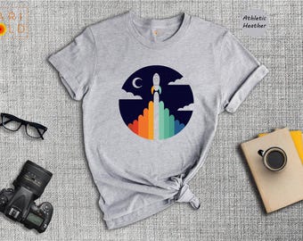 Retro Rocket T-Shirt: Outer Space Galaxy Astronomy Shirt