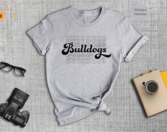 Retro Bulldogs Shirt, School Mascot Spirit Tee, Bulldogs Team Pride Shirt, Game Day Fan Apparel