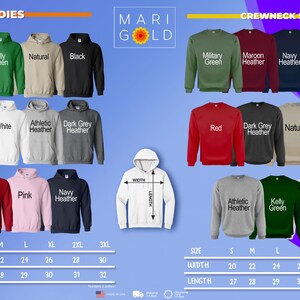 The image is a collage of various long sleeve shirts and crew neck sweatshirts, showcasing different colors and styles. The image includes a variety of sizes and widths, as well as different lengths and hooded designs. The image does not contain any text that can be described in fewer than 500 characters, and it does not include any phrases like 'The image depicts', 'The image displays', 'The image shows', 'In the image', 'The image captures', 'The image features', or similar phrases.
