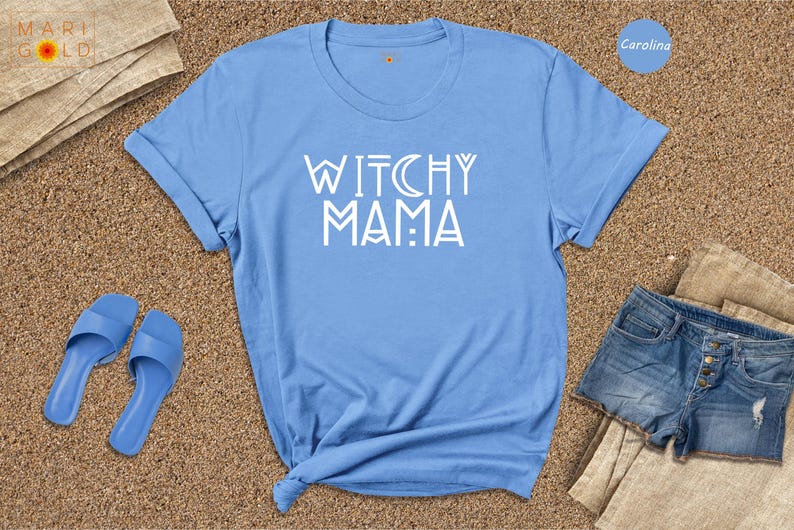 Witchy Mama Shirt: Halloween Witch T-Shirt Bild 7