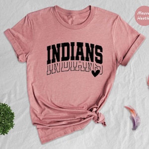Indians Mascot Tee, Team Mascot Shirt, Indians Mascot Shirt, Indians Spirit Shirt, Game Day Shirt, School Spirit Apparel, Sports Shirt