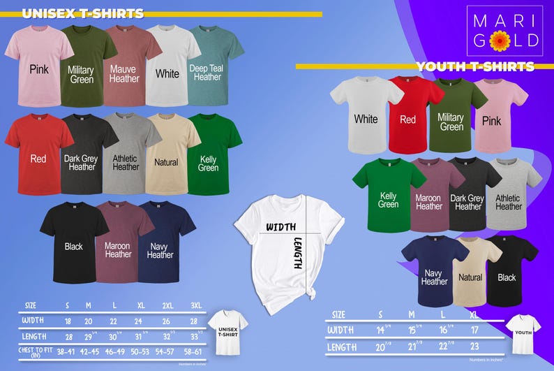 The image is a collage of various unisex t-shirt designs, including different colors, patterns, and sizes, presented in a visually appealing manner.