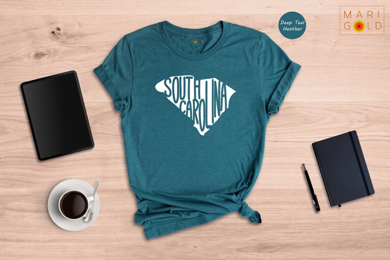 South Carolina State Shirt, SC Home State Map Tee, South Carolina Pride T-Shirt, Travel Souvenir Gift, Hometown Love Shirt image 5