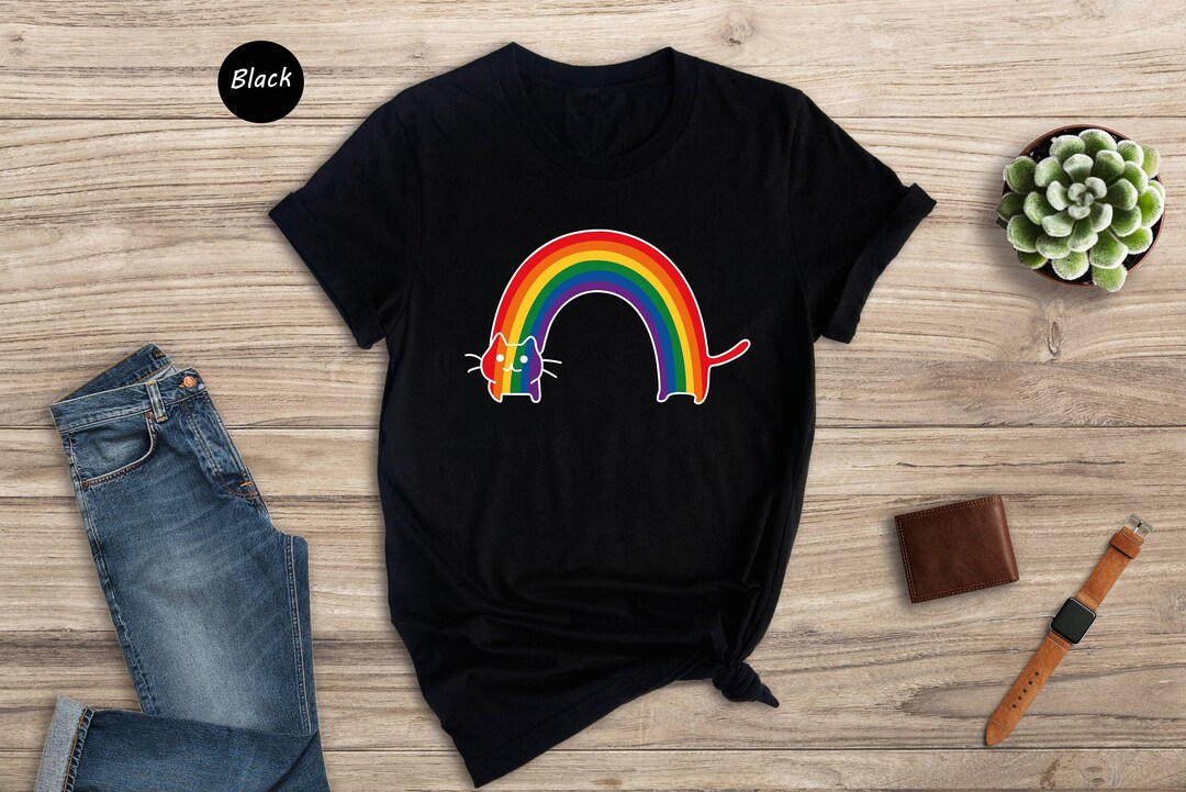 Rainbow Cat Shirt, Pride Shirt, Lgbtq Shirt, Cat Lovers Shirt, Cat Mama