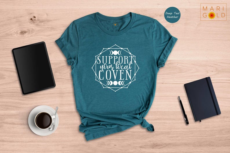 Support Your Local Coven T-Shirt: Feminist Witch Rights, Halloween Tee image 5