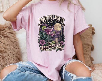 Moonlight Magic Margarita Retro Occult T-Shirt
