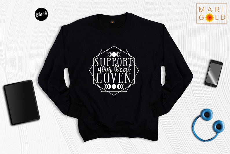 Support Your Local Coven T-Shirt: Feminist Witch Rights, Halloween Tee image 8