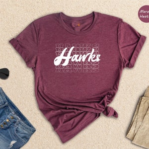 Team Mascot Shirt, Hawks Team Shirt, Hawks Football Shirt, Hawks Fan Shirt, Hawks School Shirt, Hawks School Spirit, Hawks Basketball Tee