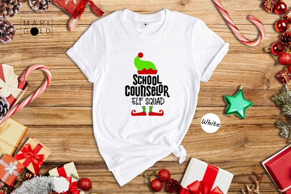 Counselor Squad Teacher Christmas Elf Funny Gifts T-Shirt Counselor Squad Teacher Christmas Elf Funny Gifts T-Shirt