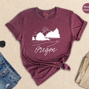 Oregon Mountain Sunset T-Shirt: Portland Travel Shirt image 4