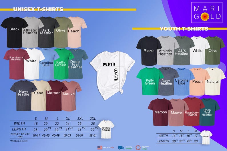The image is a collage of various unisex t-shirt designs, including different colors, patterns, and sizes, presented in a visually appealing manner.