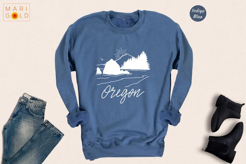 Oregon Mountain Sunset T-Shirt: Portland Travel Shirt image 8