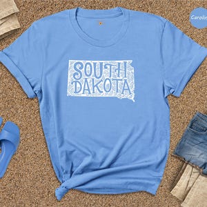 South Dakota Map Shirt: State Pride Travel Gift image 3
