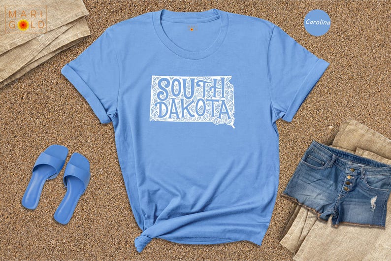 South Dakota Map Shirt: State Pride Travel Gift image 3