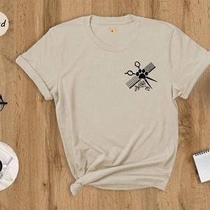 Dog Grooming Floral Scissors Paw Print Shirt, Dog Groomer Gift, Dog Groomer Shirt, Gift For Dog Groomer, Dog Lover Gift