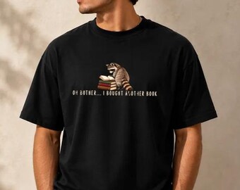 book lover shirt Funny book lover shirt with book-buying raccoon design