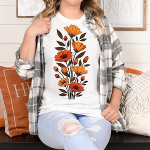 Comfort Colors® Vintage Pressed Flowers Shirt Botanical Floral Tshirt Boho Cottagecore Tee Wildflowers Floral T Shirt Gift For Gardener