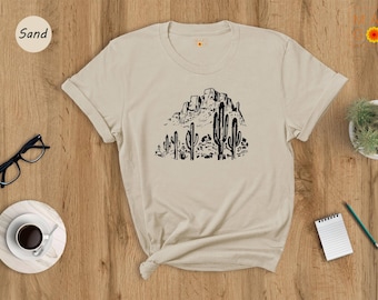 Desert Cactus Graphic Tee: Arizona Western Shirt
