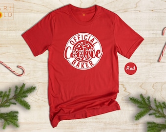 Official Cookie Baker Shirt, Funny Christmas Baking Tee, Cookie Tester Gift, Matching Family Holiday T-Shirt