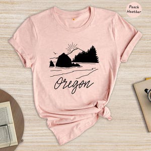 Oregon Mountain Sunset T-Shirt: Portland Travel Shirt image 6