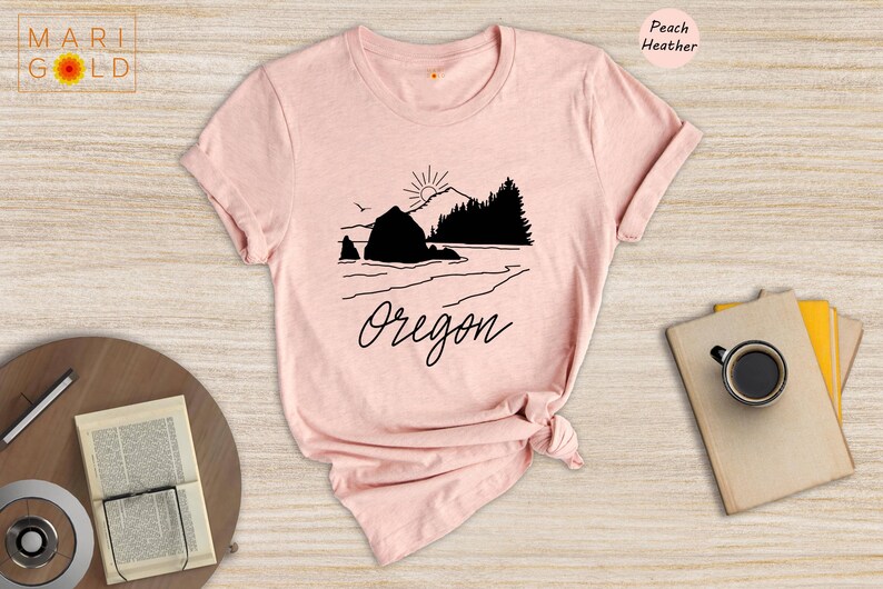 Oregon Mountain Sunset T-Shirt: Portland Travel Shirt image 6