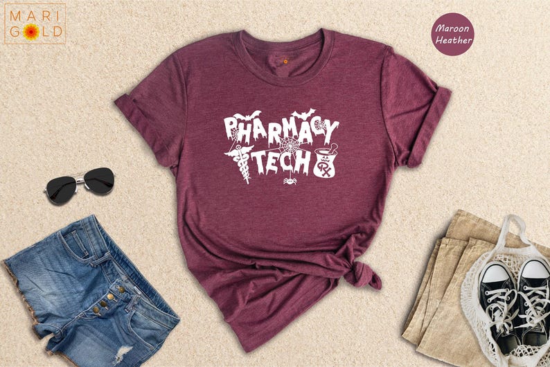 Halloween Pharmacy Tech Shirt: Spooky Medical Worker Tee image 2