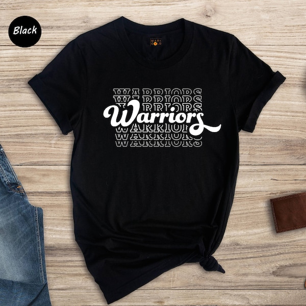 Team Mascot Shirt, Warriors Team Shirt, Warriors Football Shirt, Warriors Fan Shirt, Warriors School Shirt, Warriors School Spirit