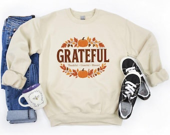 Grateful Fall Wreath Crewneck Sweatshirt