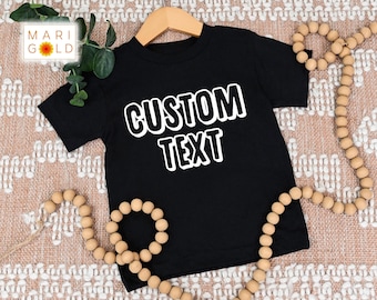 Personalized Toddler T-Shirt: Custom Text Kids Shirt