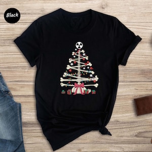 Radiology Christmas Shirt, Skeleton Bone Tree X-Ray Tech Shirt, Radiologist Holiday Gift, Funny Rad Tech Xmas Tee