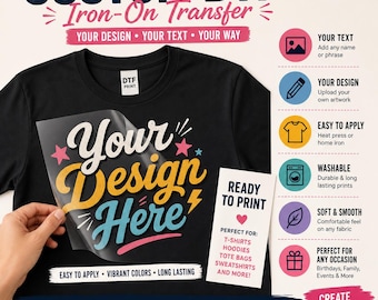 Make Your Own DTF Transfer, Custom Photo Heat Transfer, Personalized Iron On Print, Family Image Decal
