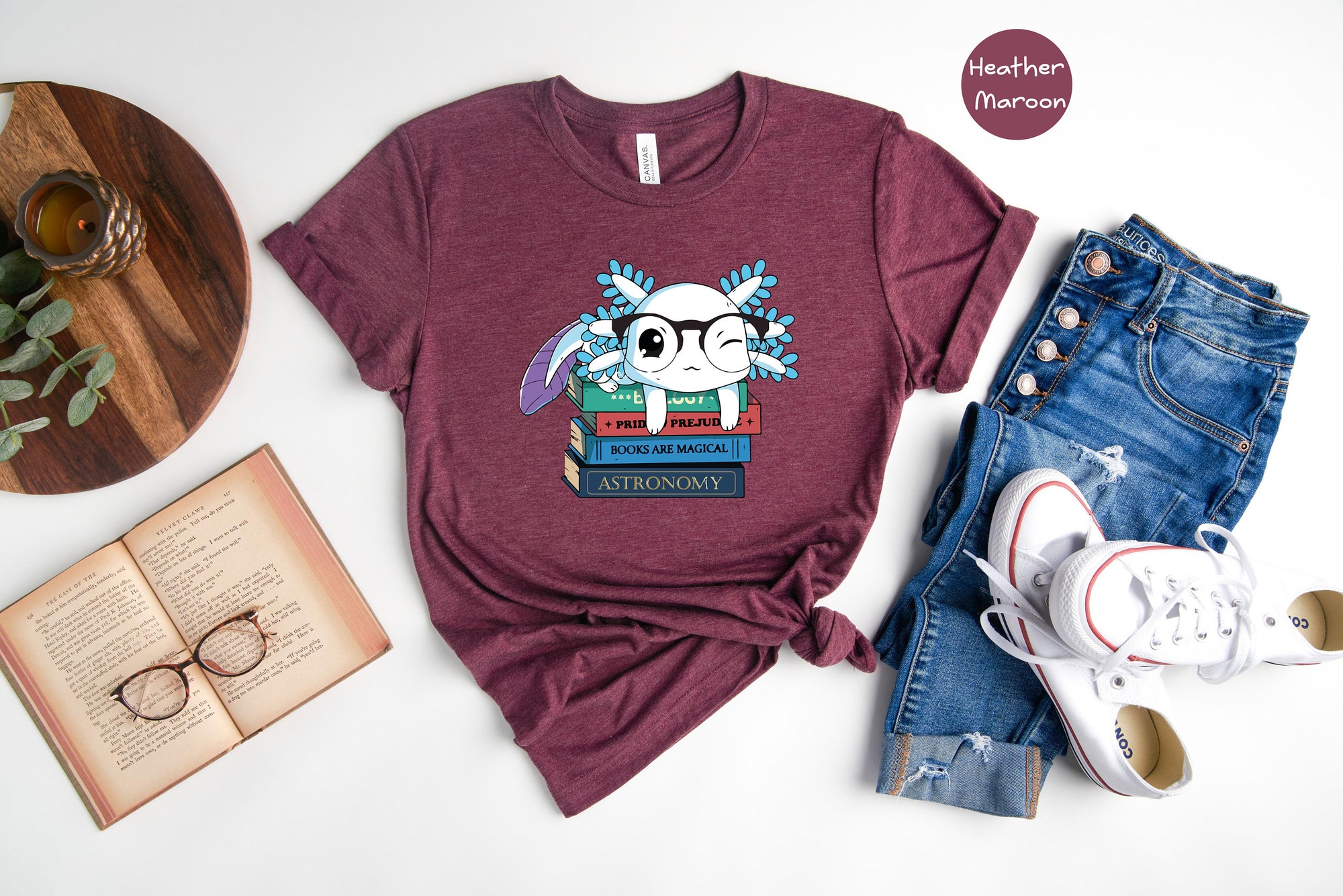 Discover Axolotl Shirt, Kawaii Axolotl Tee, Anime Axolotl, Anime Lover, Korean T-Shirt
