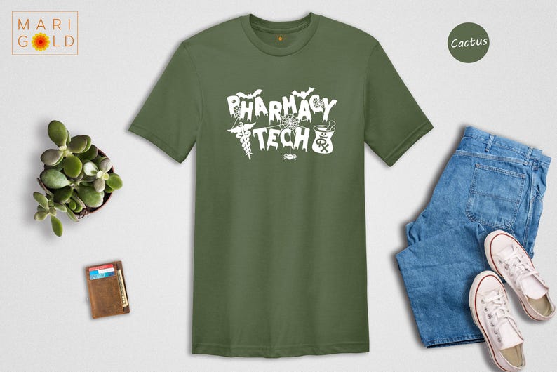 Halloween Pharmacy Tech Shirt: Spooky Medical Worker Tee image 6