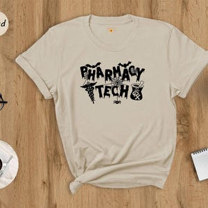 Halloween Pharmacy Tech Shirt: Spooky Medical Worker Tee image 3