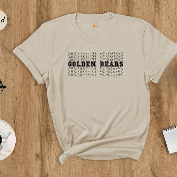 Team Mascot Shirt, Golden Bears Team Shirt, Golden Bears Football Tee, Golden Bears Fan, Golden Bears School Shirt, Golden Bears Spirit