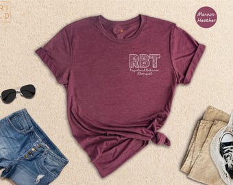 RBT Shirt, Registered Behavior Technician Gift, Pocket Design Tee, ABA Therapy Shirt, Behavior Analyst Gift for Women