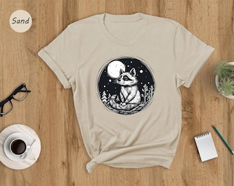 Raccoon Graphic Tee, Funny Animal Lover Shirt