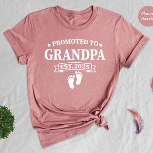 Baby Announcement, Promoted to Grandma, Promoted to Grandpa Est. 2025, New Grandma Shirt, New Grandpa Shirt, Pregnancy Reveal