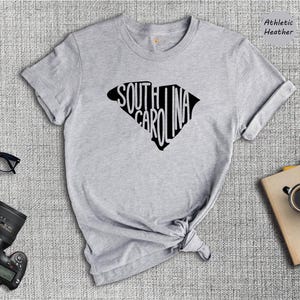 South Carolina State Shirt, SC Home State Map Tee, South Carolina Pride T-Shirt, Travel Souvenir Gift, Hometown Love Shirt image 3